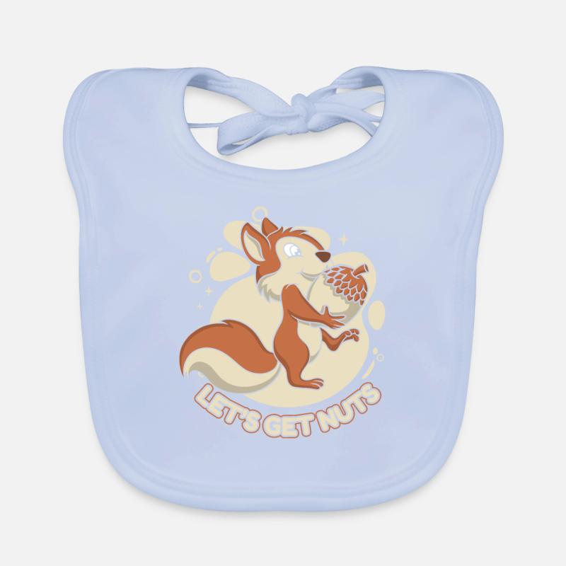 Let's Get Nuts Squirrel Fox Squirrel Squirrel Organic Baby Bibs