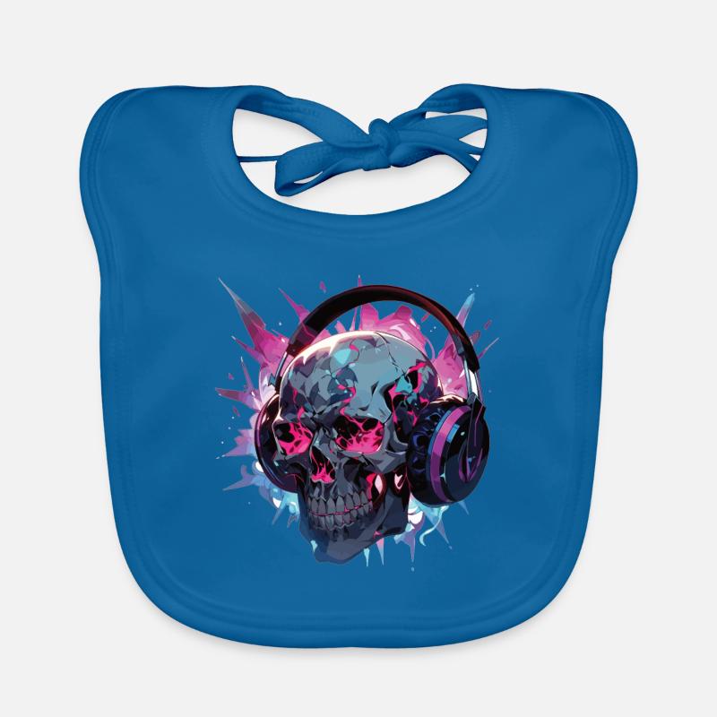 Skull Skull Casque Skull Modern Bavoir bio Bébé