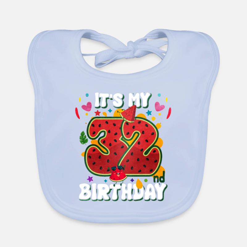 32e anniversaire de la pastèque Bavoir bio Bébé