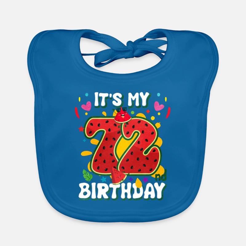 72e anniversaire pastèque Bavoir bio Bébé