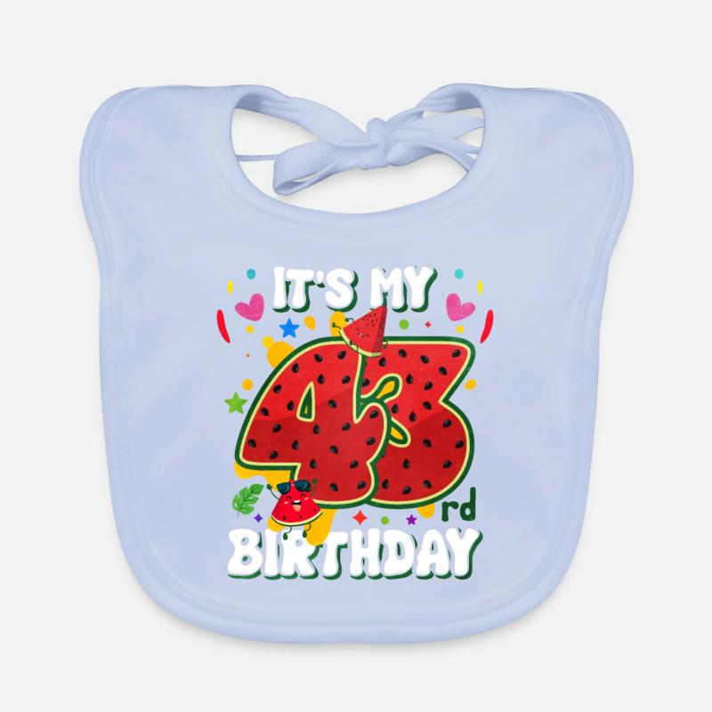 43e anniversaire Pastèque Bavoir bio Bébé