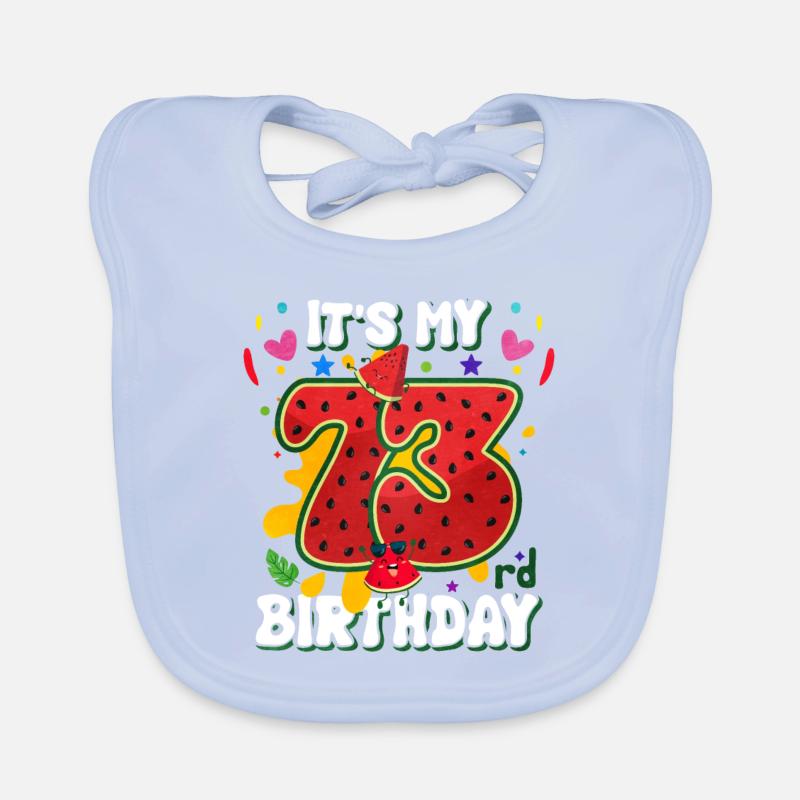 73e anniversaire de la pastèque Bavoir bio Bébé