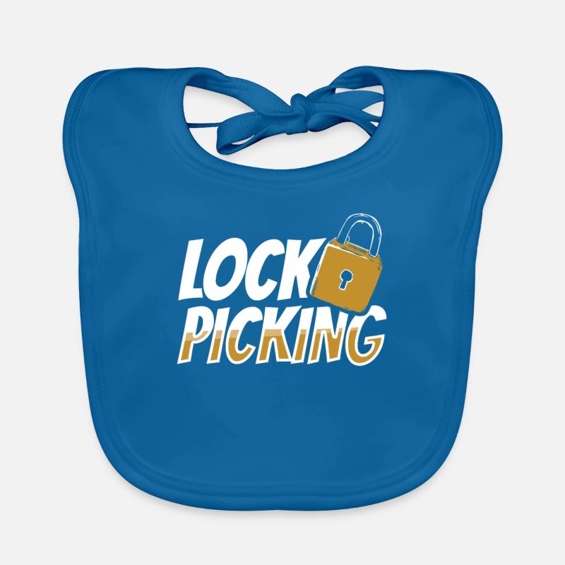 Lock Picking Knacker Lock Lockpicking Cracking Organic Baby Bibs