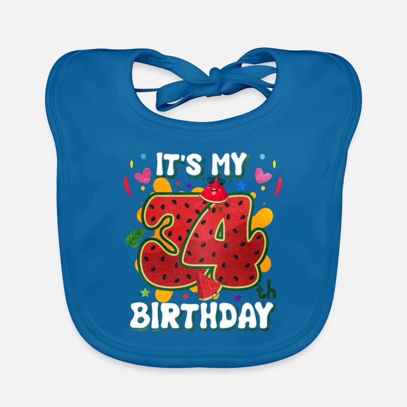 34e anniversaire Pastèque Bavoir bio Bébé