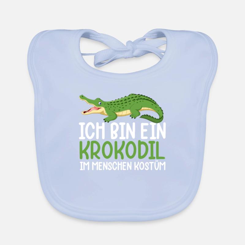 Ich Bin Ein Krokodil Im Menschen Kostüm Baby Bio-Lätzchen