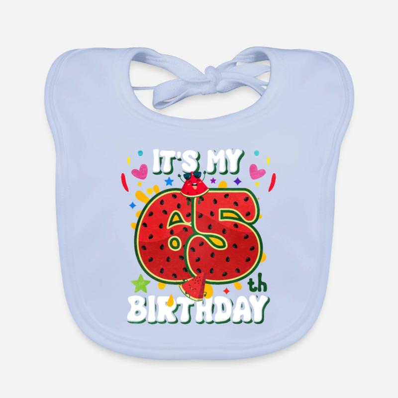 65e anniversaire Pastèque Bavoir bio Bébé