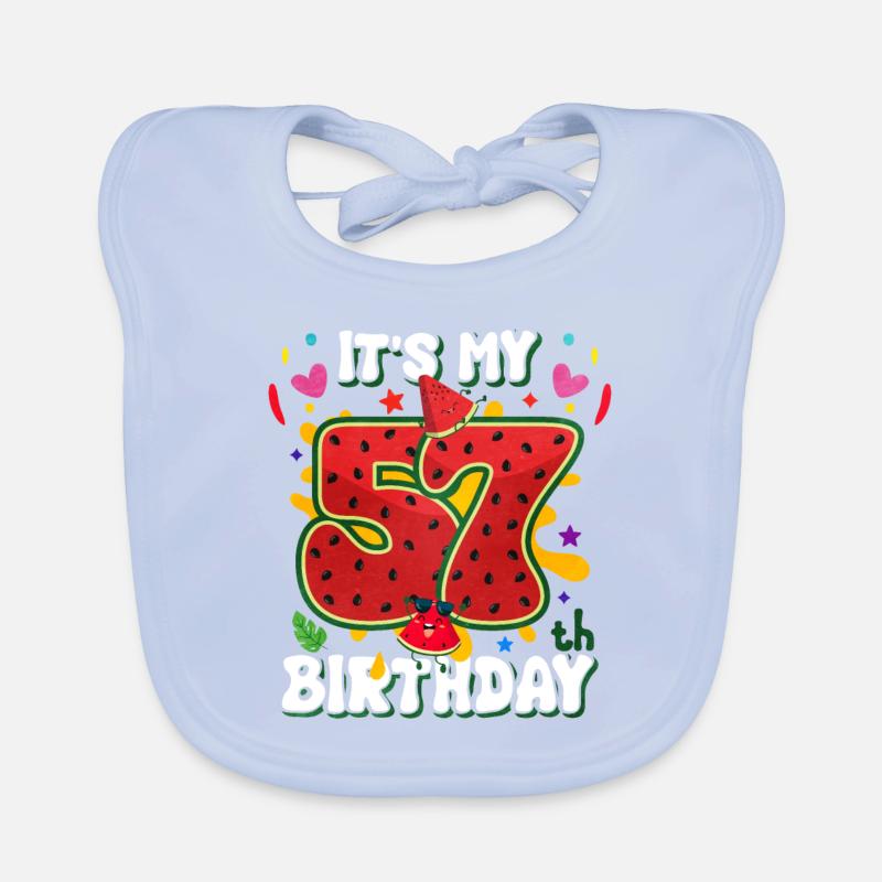 57e anniversaire Pastèque Bavoir bio Bébé
