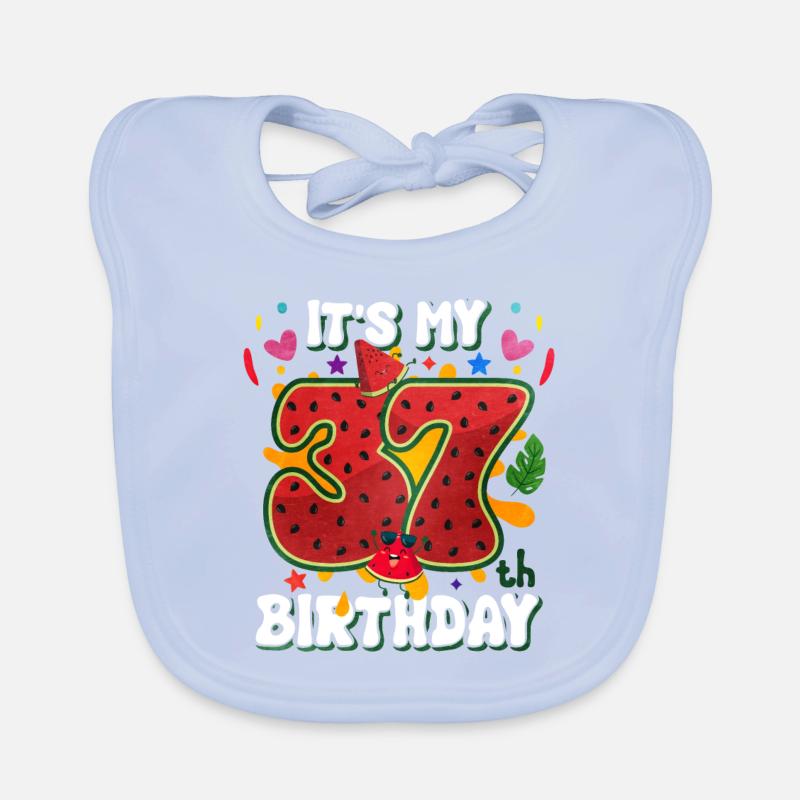 37e anniversaire de la pastèque Bavoir bio Bébé