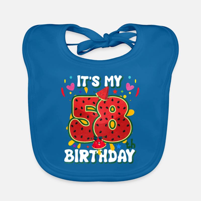 58e anniversaire Pastèque Bavoir bio Bébé