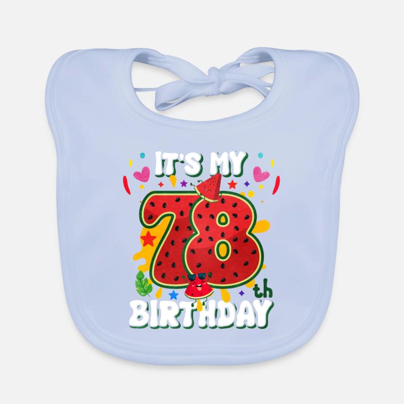 78e anniversaire Pastèque Bavoir bio Bébé