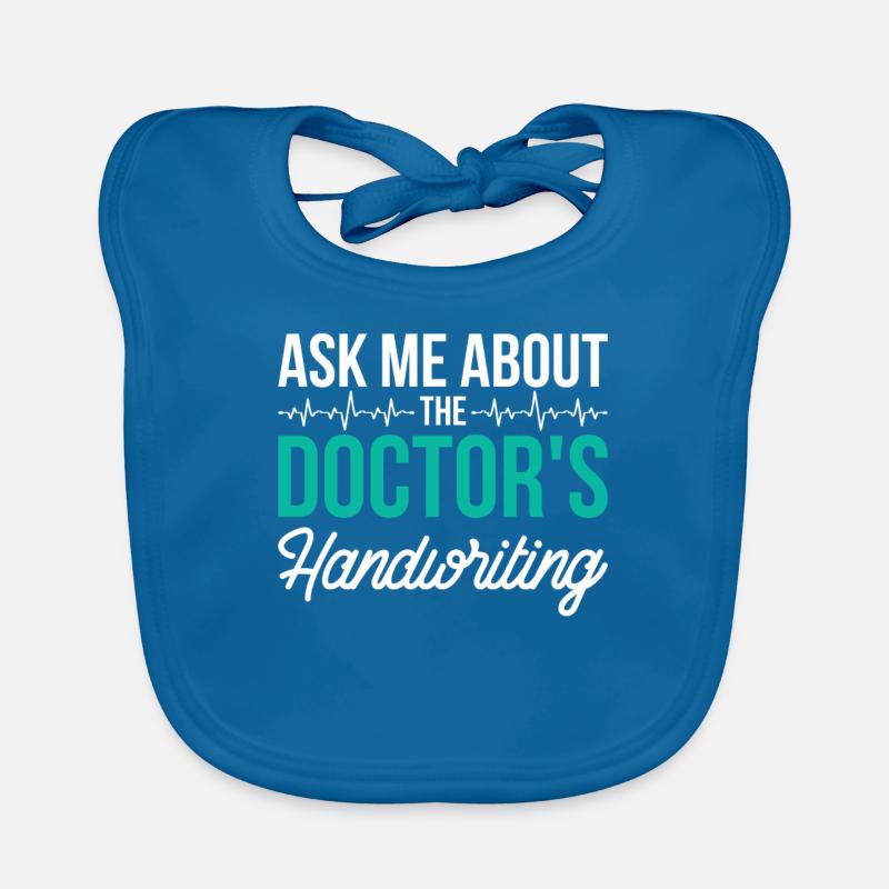Kodierfachkraft Ask Me About Doctors Handwriting Baby Bio-Lätzchen