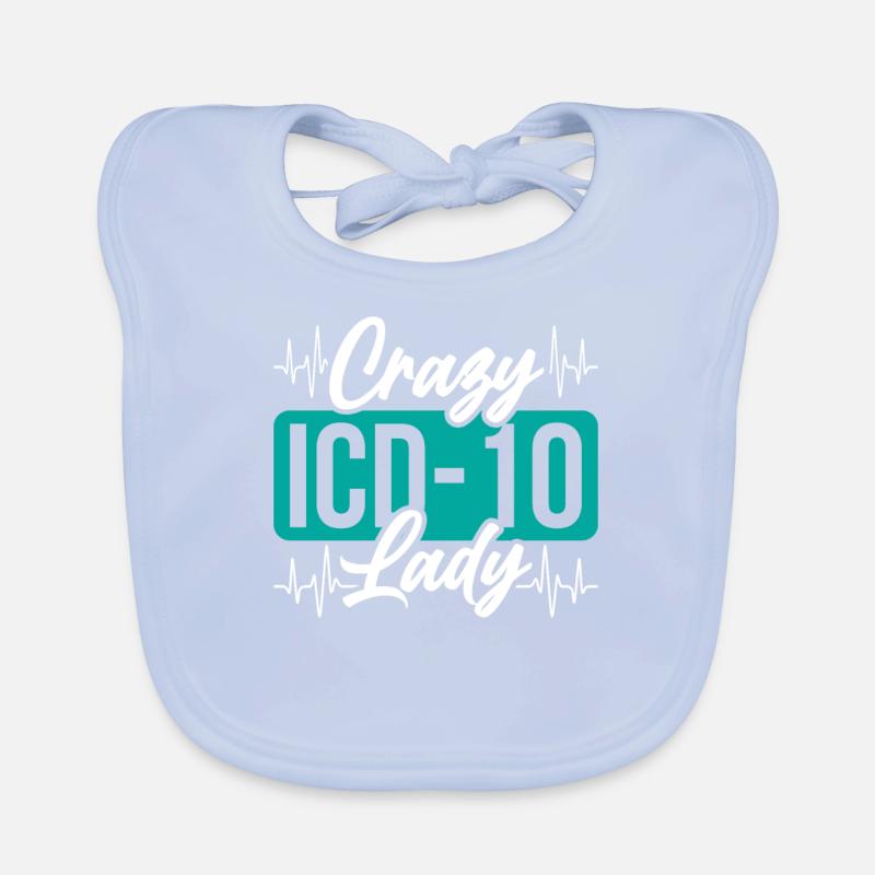 Coding Specialist Crazy IDC-10 Lady Organic Baby Bibs