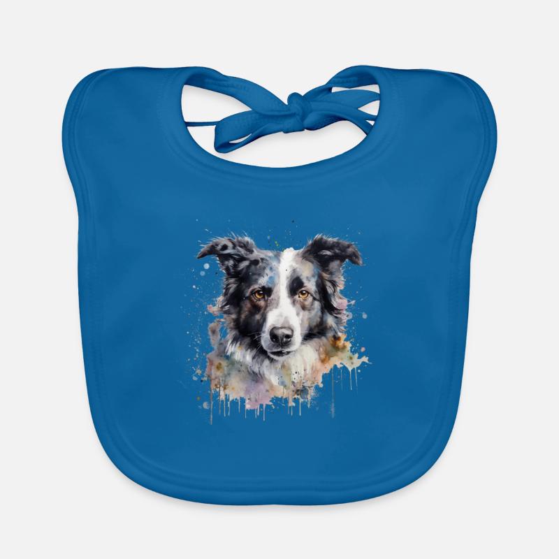 Border Collie Bavoir bio Bébé