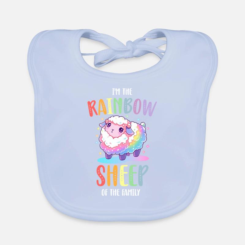 Rainbow Sheep LGBTQ Transgender Pride Community Bavoir bio Bébé