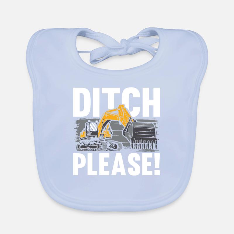 Baggerfahrer Ditch Please Baby Bio-Lätzchen