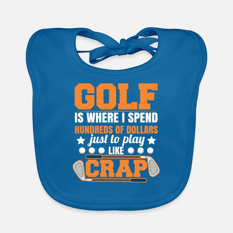 Golf Course Golfing Golfer Organic Baby Bibs