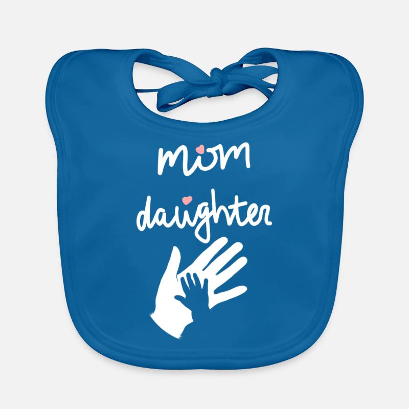 Mutter Tochter Muttertag feiern Mama Geschenkidee - Baby Bio-Lätzchen - Pfauenblau