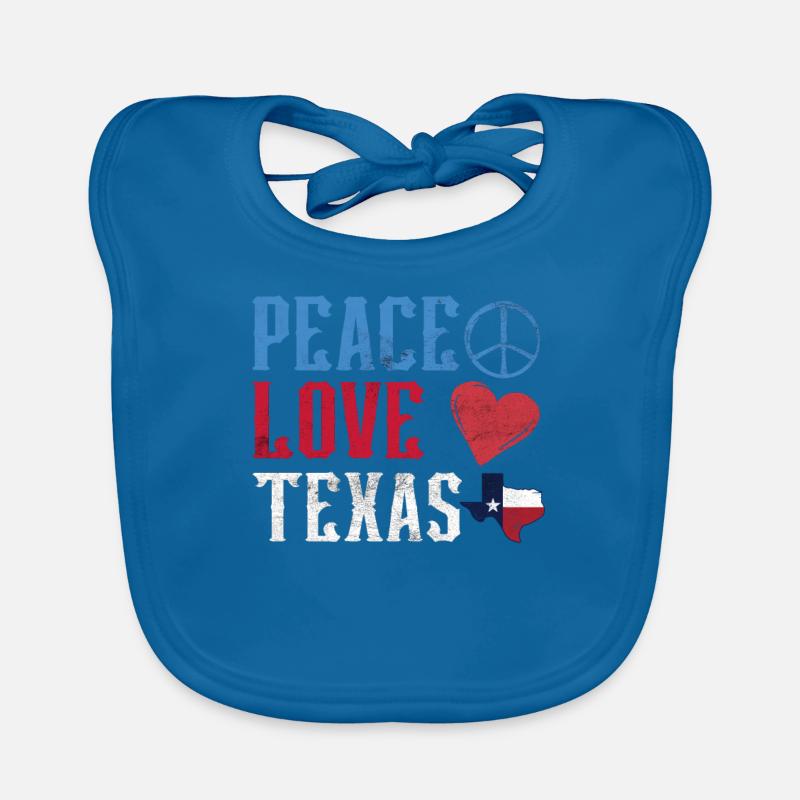 Peace Love Texas Texan Texan Pride Organic Baby Bibs
