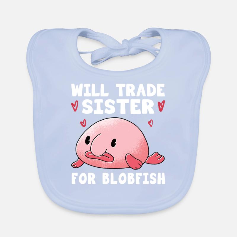 Costume de Blobfish - Visage de poisson Blob laid - Bavoir bio Bébé