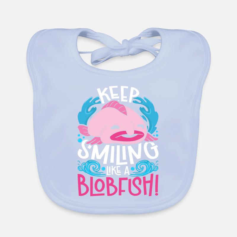 Blobfisch Keep Smiling Like A Blobfish Baby Bio-Lätzchen