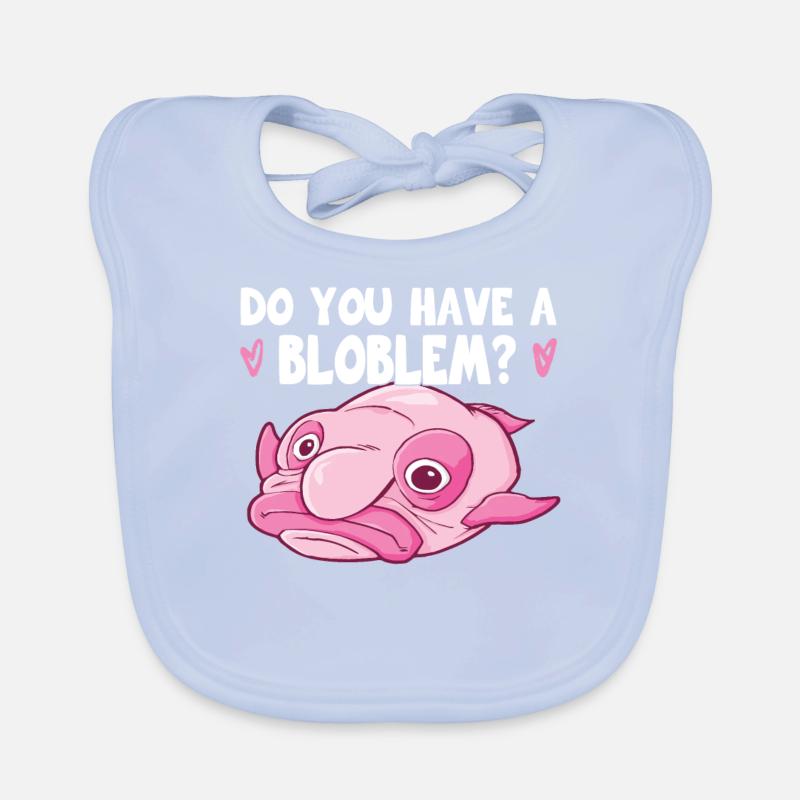 Blobfish Costume - Ugly Blob Fish Face - Organic Baby Bibs