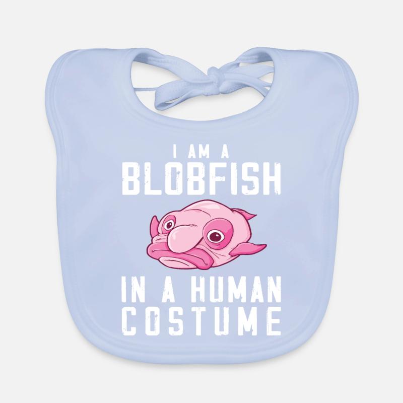 Costume de Blobfish - Visage de poisson Blob laid - Bavoir bio Bébé