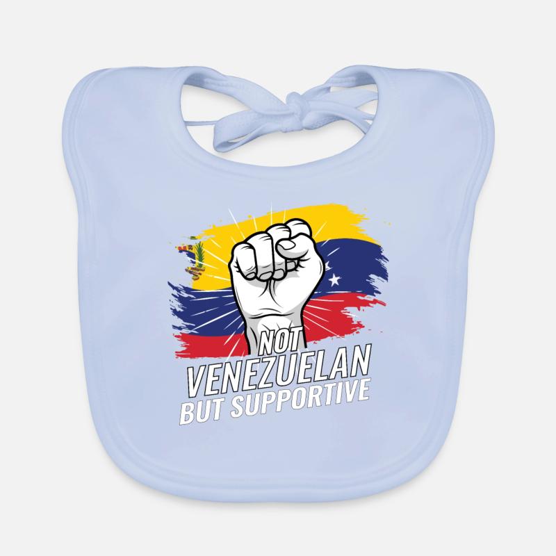 Not Venezuelan But Supportive Venezuela Flag Organic Baby Bibs
