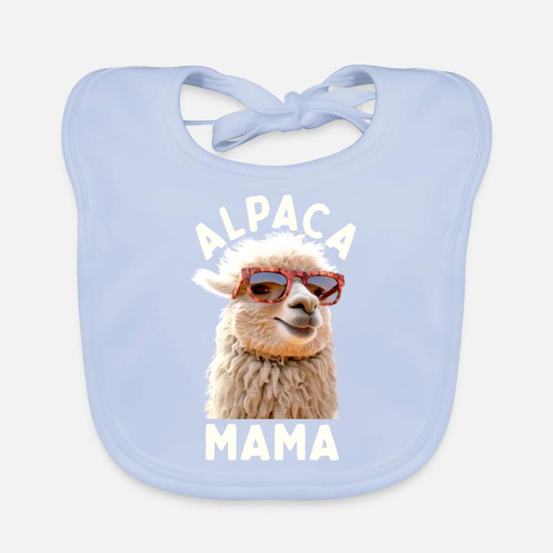 Alpaka Mama Alpaca Mutter Lama Muttertag Alpaka Baby Bio-Lätzchen