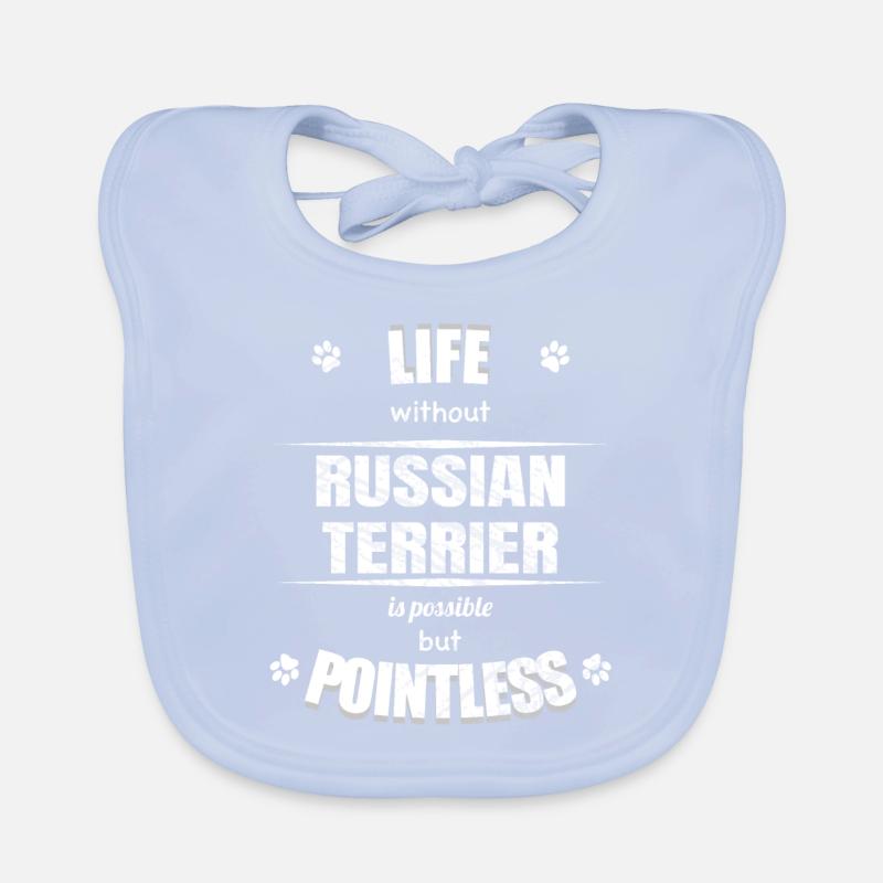 Life is possible but pointless - Russian Terrier Baby Bio-Lätzchen