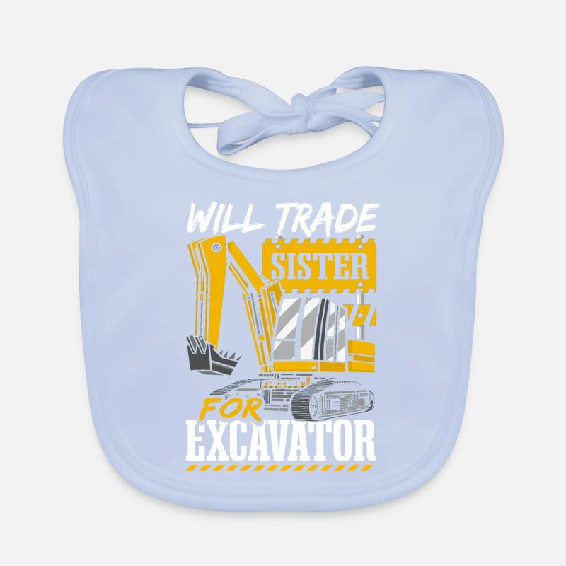 Wird Schwester gegen Bagger eintauschen Baby Bio-Lätzchen