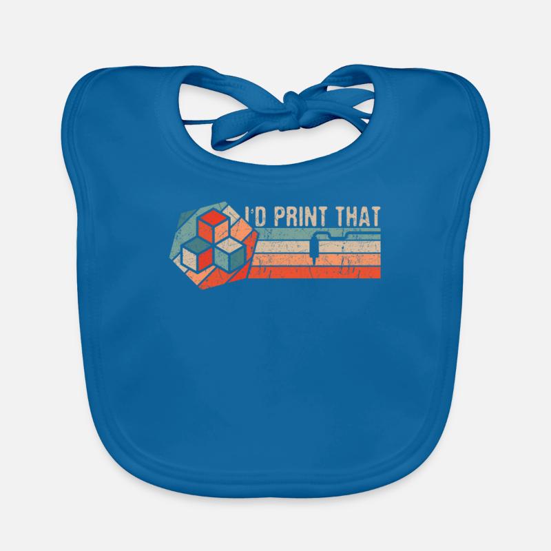 3D Printing 3D Printer Retro Design Slice Print Organic Baby Bibs