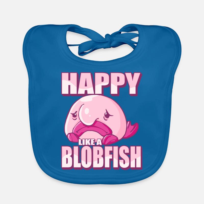 Costume de Blobfish - Visage de poisson Blob laid - Bavoir bio Bébé