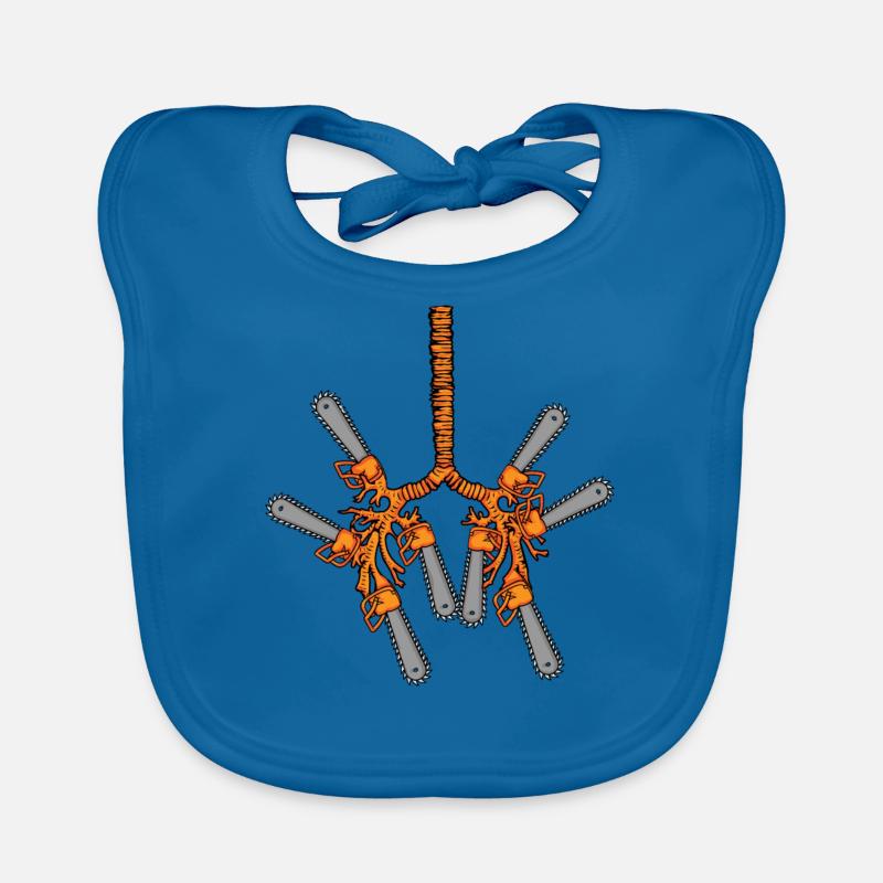 Chainsaw Forester Gift Men Arborist Organic Baby Bibs