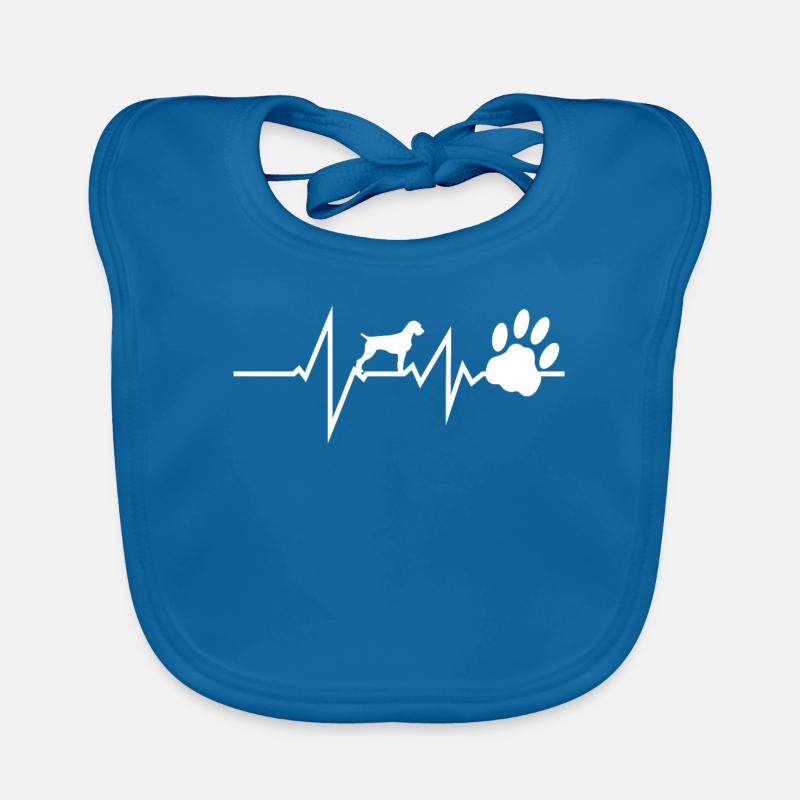 Hunde Deutsch Drahthaar Hundebesitzer - Baby Bio-Lätzchen - Pfauenblau