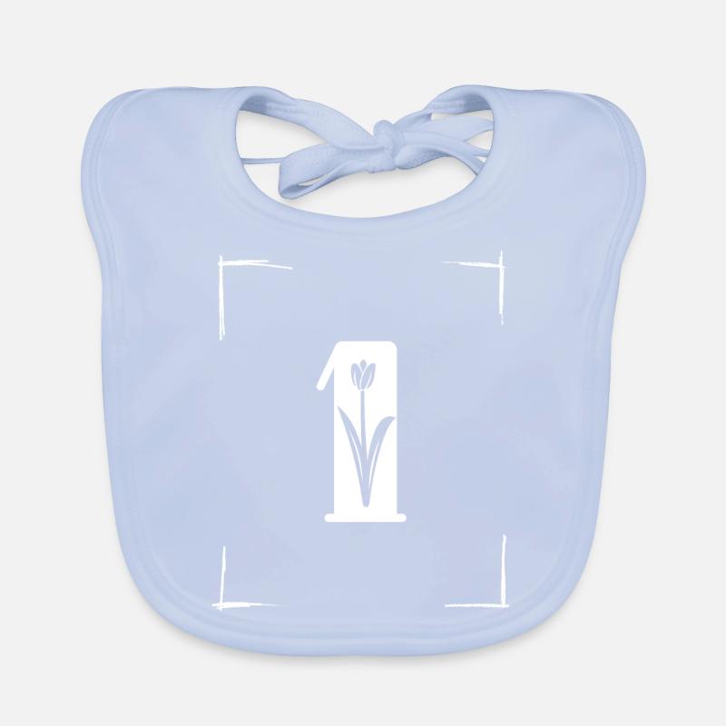 number 1 initial Organic Baby Bibs