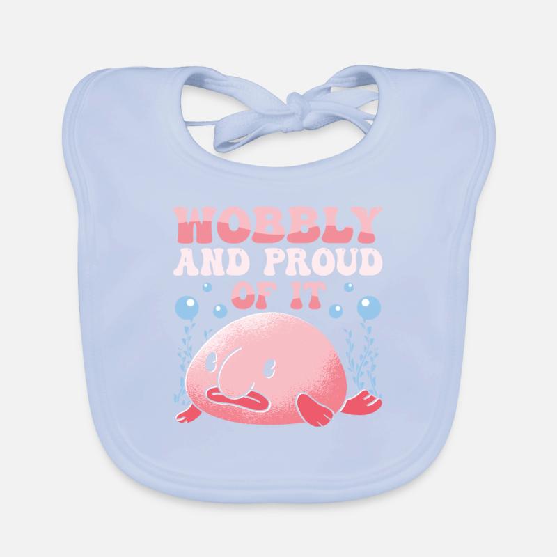 Costume de Blobfish - Visage de poisson Blob laid - Bavoir bio Bébé