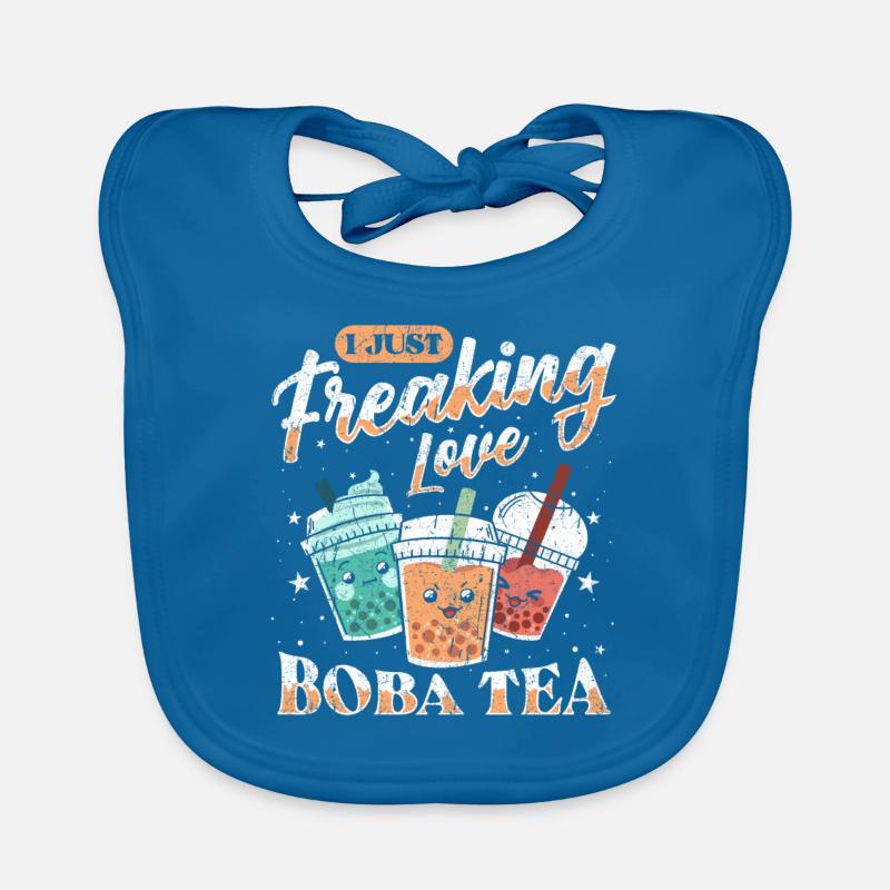 Boba Tea Design Bubbles Bubble Tea Kawaii Boba Bavoir bio Bébé