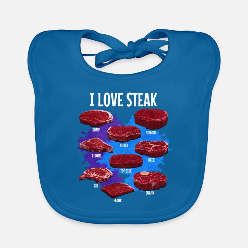 Steak Organic Baby Bibs