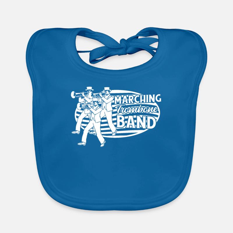 marching band, trombone, brass band, trombone Organic Baby Bibs