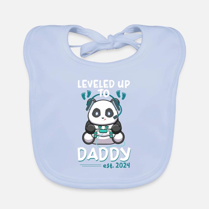 Leveled Up To Daddy 2024 Père en devenir Bavoir bio Bébé
