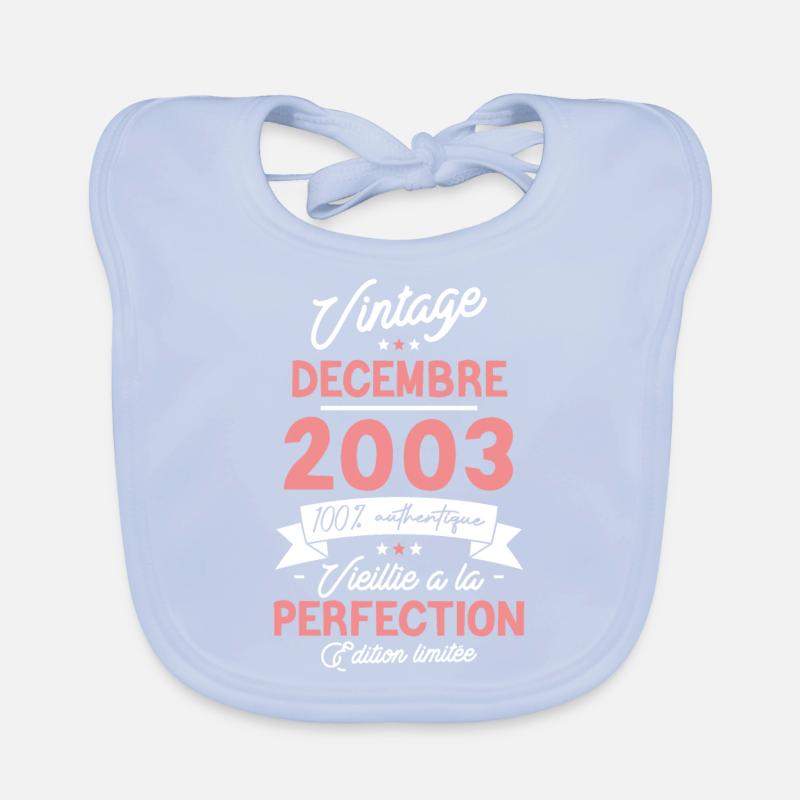 Vintage Décembre 2003 20 Ans Bavoir bio Bébé
