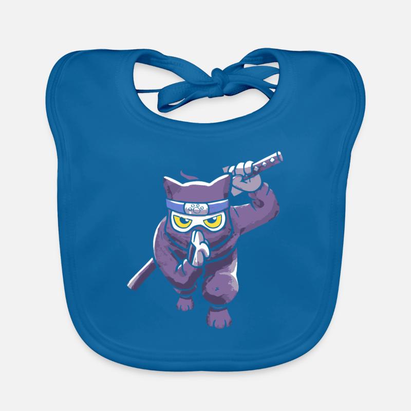 Samurai Japan Ninja Anime Cat Bavoir bio Bébé
