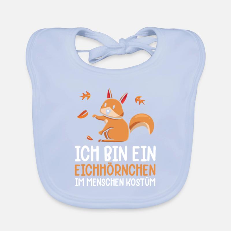 Ich Bin Ein Eichhörnchen Im Menschen Kostüm Baby Bio-Lätzchen