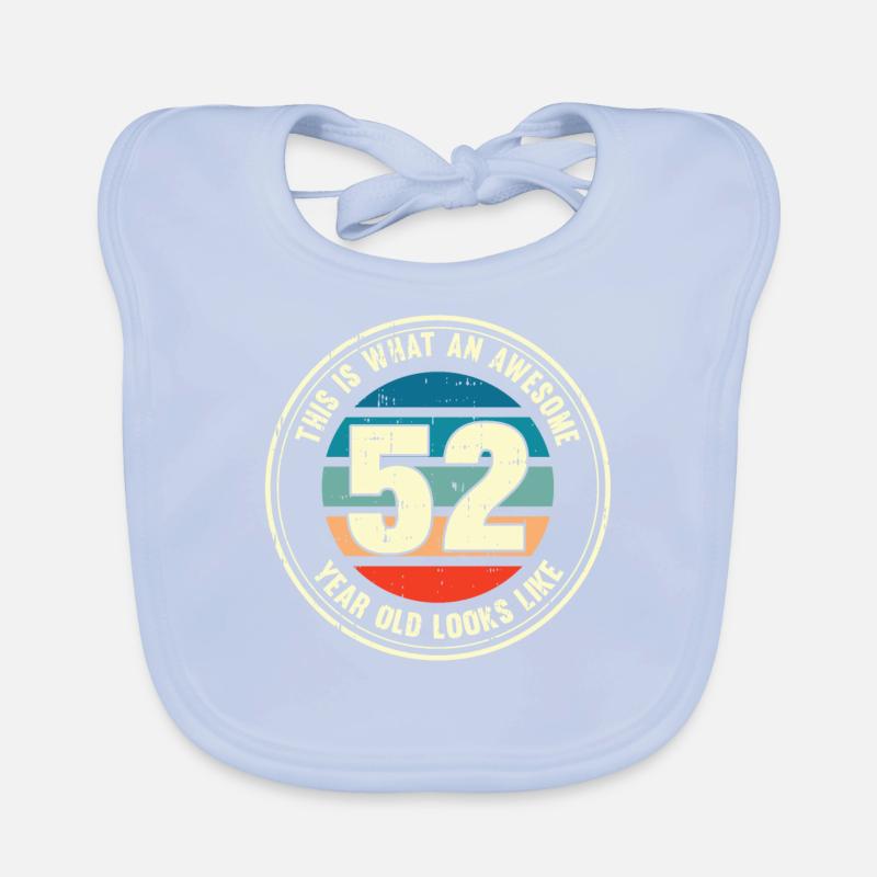 52. Geburtstag so sieht man mit 52 Retro Geschenk Baby Bio-Lätzchen