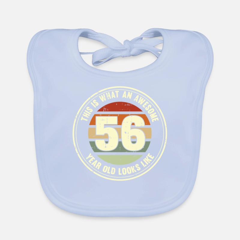 56. Geburtstag so sieht man mit 56 Retro Geschenk Baby Bio-Lätzchen