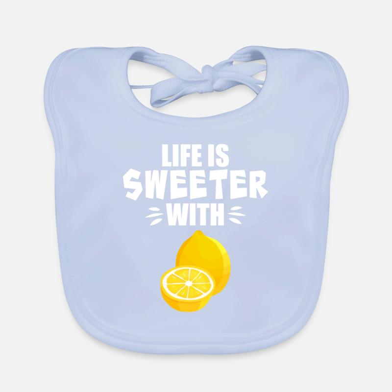 La vie est plus douce avec le citron Bavoir bio Bébé
