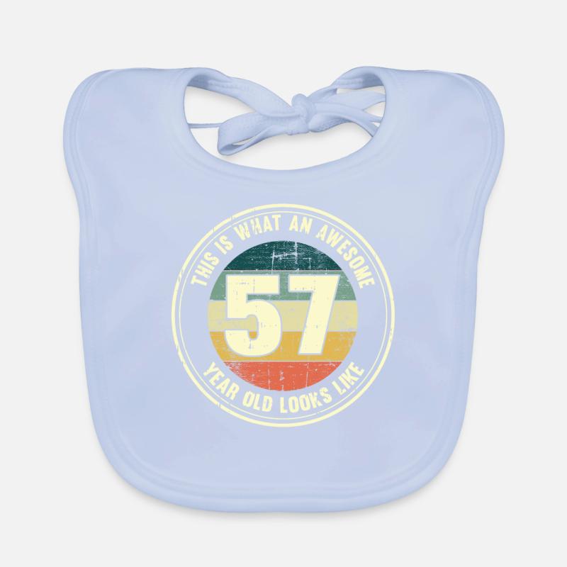 57. Geburtstag so sieht man mit 57 Retro Geschenk Baby Bio-Lätzchen