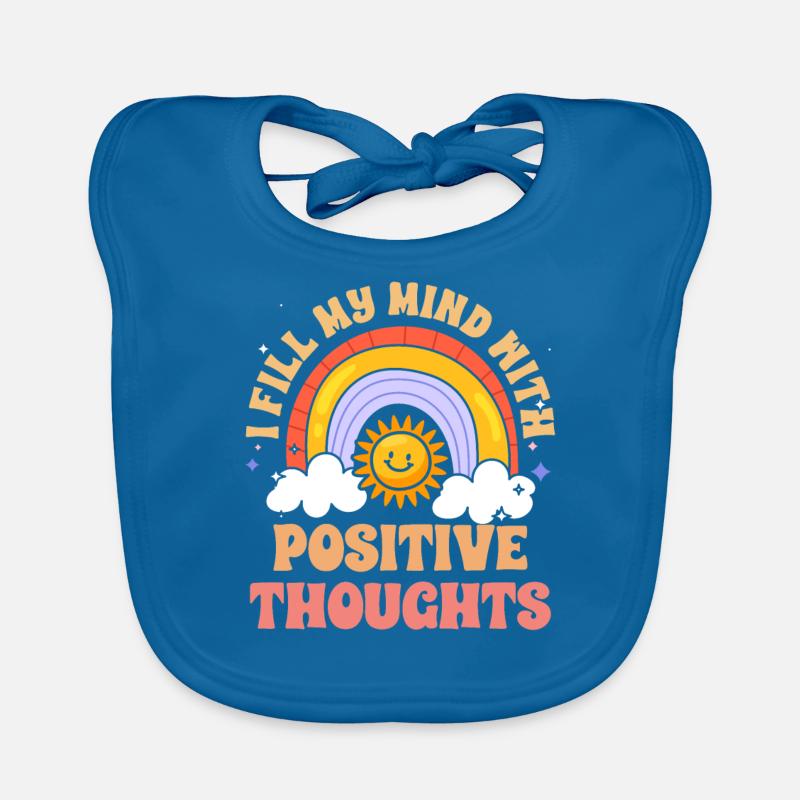 I Fill My Mind With Positive Thoughts Retro Baby Bio-Lätzchen