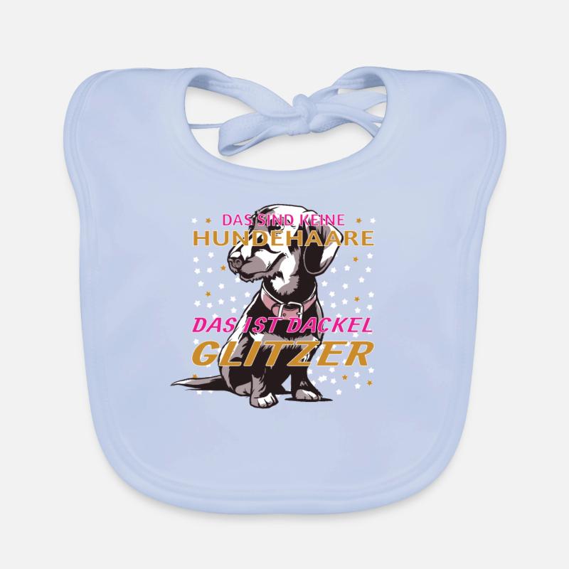 Hund Dackel Hundebesitzer Geschenkidee Baby Bio-Lätzchen