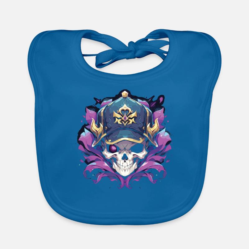 Skull Skull Skulls Skull Skeleton Organic Baby Bibs